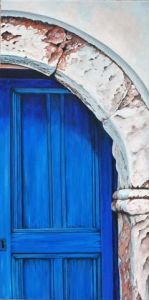 Voir le détail de cette oeuvre: Porte bleue à Eborio